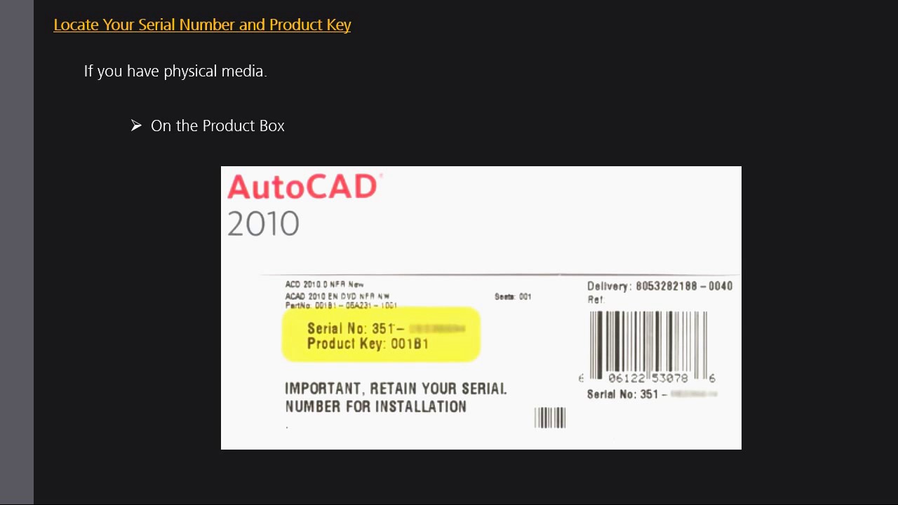 Autocad 2010 product key list